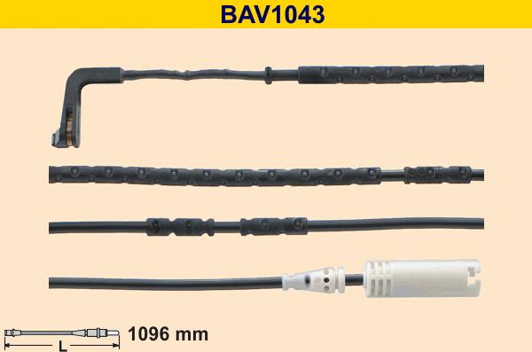 Barum BAV1043 - Contact d'avertissement, usure des plaquettes de frein cwaw.fr