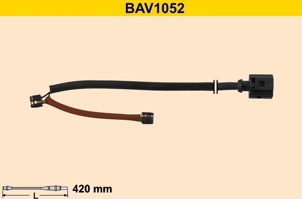 Barum BAV1052 - Contact d'avertissement, usure des plaquettes de frein cwaw.fr