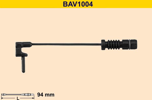 Barum BAV1004 - Contact d'avertissement, usure des plaquettes de frein cwaw.fr