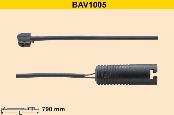 Barum BAV1005 - Contact d'avertissement, usure des plaquettes de frein cwaw.fr