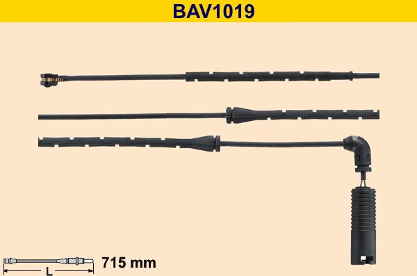 Barum BAV1019 - Contact d'avertissement, usure des plaquettes de frein cwaw.fr