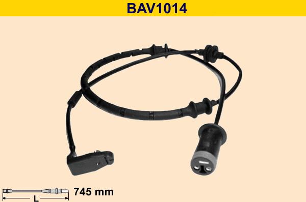 Barum BAV1014 - Contact d'avertissement, usure des plaquettes de frein cwaw.fr