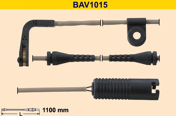 Barum BAV1015 - Contact d'avertissement, usure des plaquettes de frein cwaw.fr