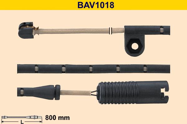 Barum BAV1018 - Contact d'avertissement, usure des plaquettes de frein cwaw.fr