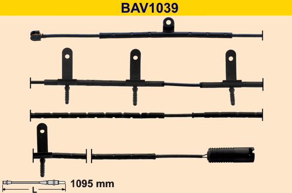 Barum BAV1039 - Contact d'avertissement, usure des plaquettes de frein cwaw.fr