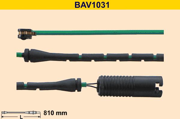 Barum BAV1031 - Contact d'avertissement, usure des plaquettes de frein cwaw.fr