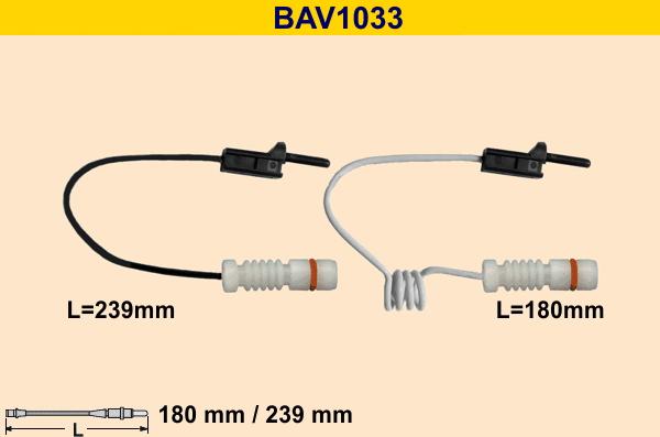 Barum BAV1033 - Contact d'avertissement, usure des plaquettes de frein cwaw.fr