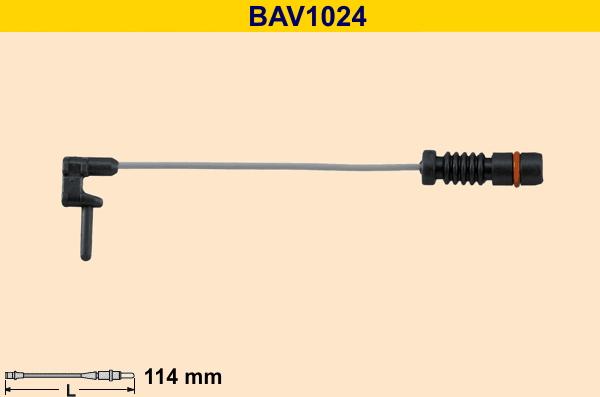 Barum BAV1024 - Contact d'avertissement, usure des plaquettes de frein cwaw.fr