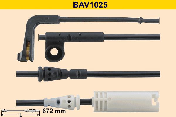 Barum BAV1025 - Contact d'avertissement, usure des plaquettes de frein cwaw.fr