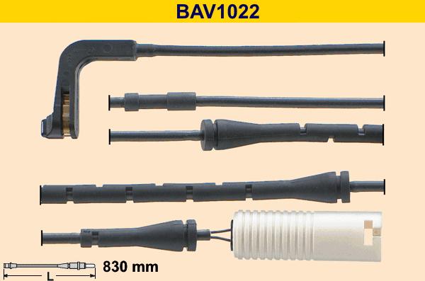 Barum BAV1022 - Contact d'avertissement, usure des plaquettes de frein cwaw.fr