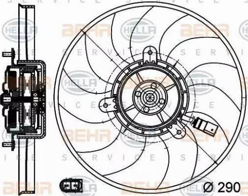 BEHR HELLA Service 8EW 351 040-081 - Ventilateur, refroidissement du moteur cwaw.fr