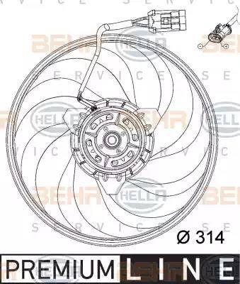 BEHR HELLA Service 8EW 351 034-421 - Ventilateur, refroidissement du moteur cwaw.fr