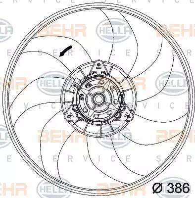 BEHR HELLA Service 8EW 351 034-281 - Ventilateur, refroidissement du moteur cwaw.fr