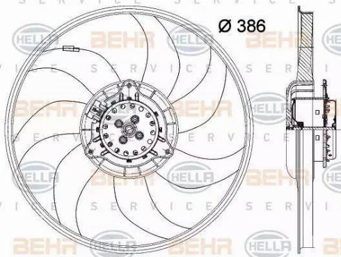 BEHR HELLA Service 8EW 351 150-671 - Ventilateur, refroidissement du moteur cwaw.fr