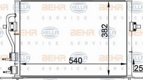 BEHR HELLA Service 8FC 351 035-584 - Condensateur, climatisation cwaw.fr