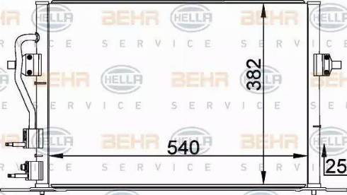 BEHR HELLA Service 8FC 351 035-581 - Condensateur, climatisation cwaw.fr