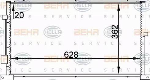 BEHR HELLA Service 8FC 351 038-714 - Condensateur, climatisation cwaw.fr