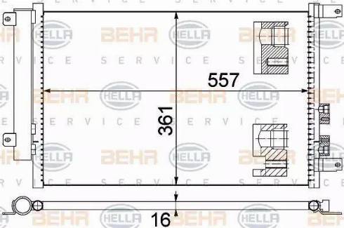 BEHR HELLA Service 8FC 351 343-504 - Condensateur, climatisation cwaw.fr