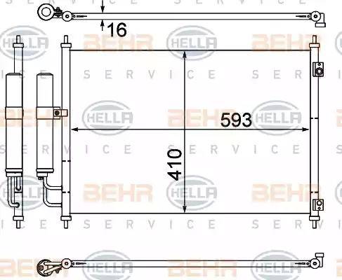 BEHR HELLA Service 8FC 351 308-771 - Condensateur, climatisation cwaw.fr