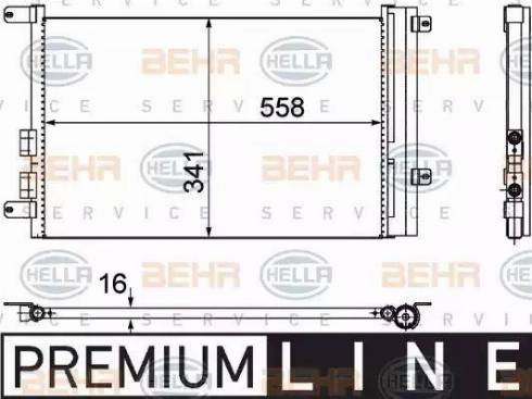 BEHR HELLA Service 8FC 351 302-391 - Condensateur, climatisation cwaw.fr