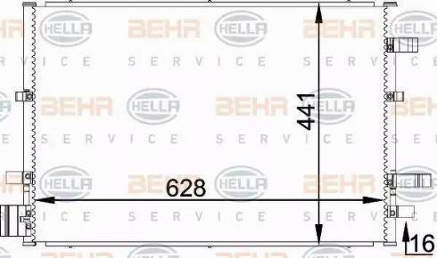 BEHR HELLA Service 8FC 351 318-361 - Condensateur, climatisation cwaw.fr