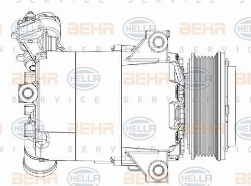 BEHR HELLA Service 8FK 351 006-311 - Compresseur, climatisation cwaw.fr