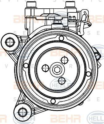 BEHR HELLA Service 8FK 351 007-221 - Compresseur, climatisation cwaw.fr