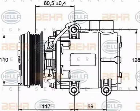 BEHR HELLA Service 8FK 351 109-201 - Compresseur, climatisation cwaw.fr