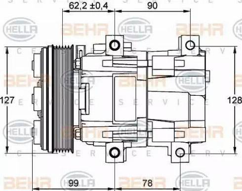 BEHR HELLA Service 8FK 351 113-131 - Compresseur, climatisation cwaw.fr