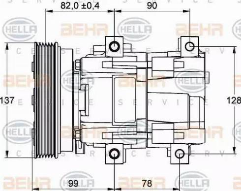 BEHR HELLA Service 8FK 351 113-281 - Compresseur, climatisation cwaw.fr