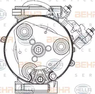 BEHR HELLA Service 8FK 351 334-431 - Compresseur, climatisation cwaw.fr