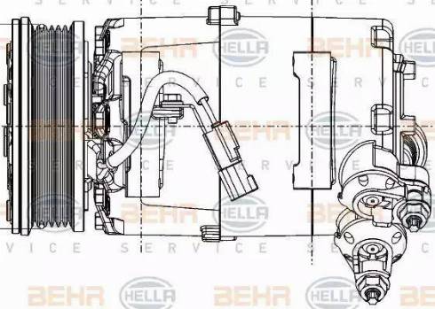 BEHR HELLA Service 8FK 351 334-361 - Compresseur, climatisation cwaw.fr