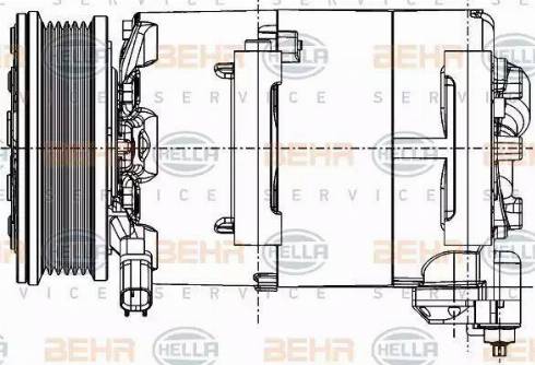 BEHR HELLA Service 8FK 351 334-371 - Compresseur, climatisation cwaw.fr