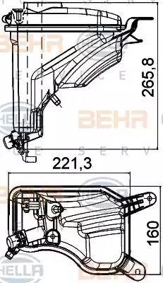 BEHR HELLA Service 8MA 376 789-751 - Vase d'expansion, liquide de refroidissement cwaw.fr