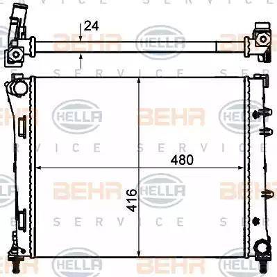 BEHR HELLA Service 8MK 376 900-171 - Radiateur, refroidissement du moteur cwaw.fr