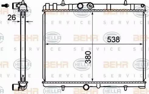 BEHR HELLA Service 8MK 376 900-314 - Radiateur, refroidissement du moteur cwaw.fr