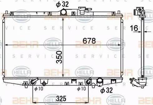 BEHR HELLA Service 8MK 376 790-471 - Radiateur, refroidissement du moteur cwaw.fr