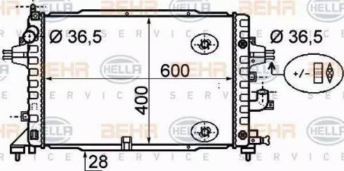 BEHR HELLA Service 8MK 376 790-044 - Radiateur, refroidissement du moteur cwaw.fr