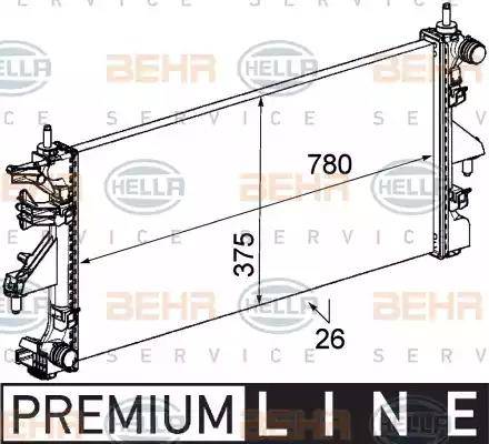 BEHR HELLA Service 8MK 376 745-091 - Radiateur, refroidissement du moteur cwaw.fr