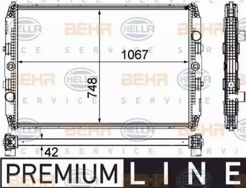 BEHR HELLA Service 8MK 376 755-421 - Radiateur, refroidissement du moteur cwaw.fr