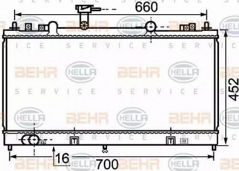 BEHR HELLA Service 8MK 376 750-281 - Radiateur, refroidissement du moteur cwaw.fr