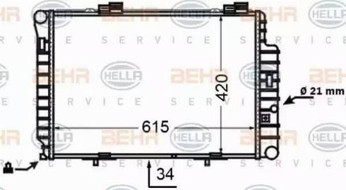 BEHR HELLA Service 8MK 376 769-721 - Radiateur, refroidissement du moteur cwaw.fr