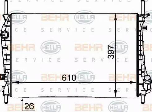 BEHR HELLA Service 8MK 376 764-161 - Radiateur, refroidissement du moteur cwaw.fr