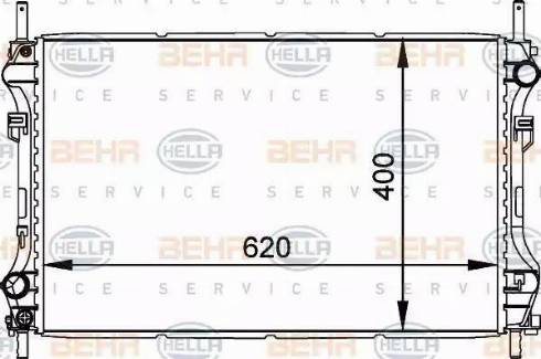 BEHR HELLA Service 8MK 376 764-101 - Radiateur, refroidissement du moteur cwaw.fr