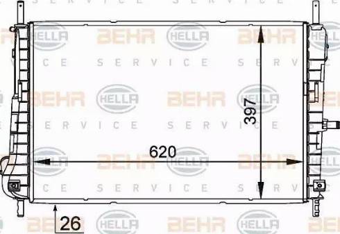 BEHR HELLA Service 8MK 376 764-131 - Radiateur, refroidissement du moteur cwaw.fr