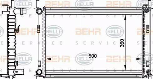 BEHR HELLA Service 8MK 376 764-301 - Radiateur, refroidissement du moteur cwaw.fr