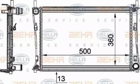 BEHR HELLA Service 8MK 376 764-314 - Radiateur, refroidissement du moteur cwaw.fr