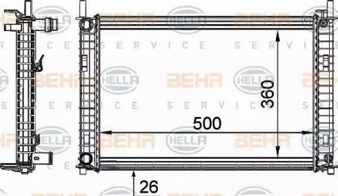 BEHR HELLA Service 8MK 376 764-321 - Radiateur, refroidissement du moteur cwaw.fr