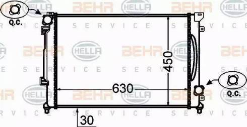 BEHR HELLA Service 8MK 376 766-191 - Radiateur, refroidissement du moteur cwaw.fr