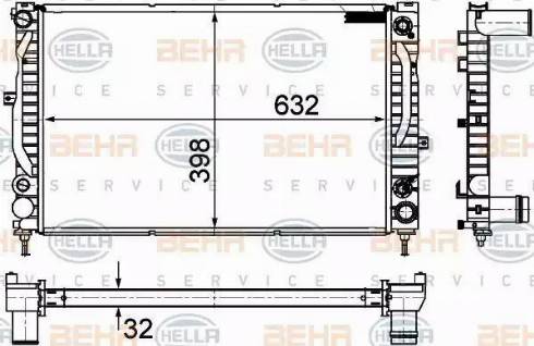 BEHR HELLA Service 8MK 376 766-141 - Radiateur, refroidissement du moteur cwaw.fr